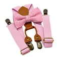 thumbnail image 1 of Tirantes y pajarita Hugo para niños con espalda en Y ajustable Rosa, 1 of 10