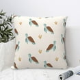 thumbnail image 4 of Pofeuu Sea Turtle Print Double-sided plush pillowcase Square Throw Pillow Covers Pillows Cover for Living Room Bedroom Sofa Couch Cushion Cover（No pillow core）-24"x24", 4 of 7