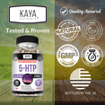 thumbnail image 4 of Kaya Naturals - 5-HTP Includes Natural Ingredients for Positive Mood and Well-Being, Mood Booster and Sleep Support (60 Gelatin Capsules), 4 of 9