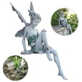thumbnail image 1 of Estatua de jardín Cola Hada de patio de césped gris 15x6cm Figuras de hada del césped, 1 of 8