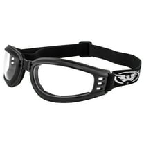 Global Vision Eyewear Mach-3 Goggles with Storage Pouch, Clear Lens