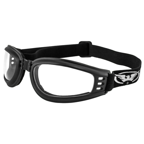 Global Vision Eyewear Mach-3 Goggles with Storage Pouch, Clear Lens