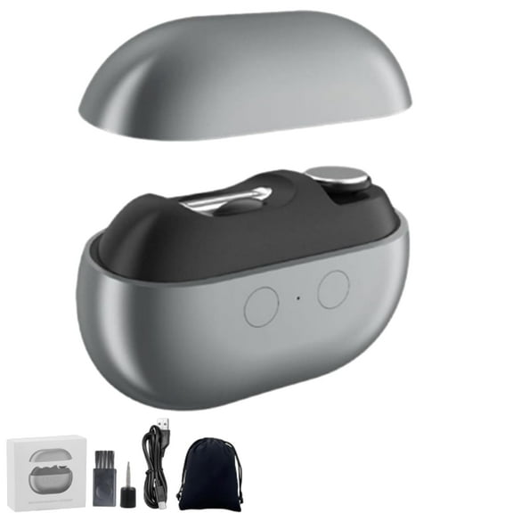 Nail Clippers, New Electric Toenail Clipper & Polisher 2-in-1 with LED Light, Multi Function Smart Nails Trimmer for Seniors, Adults, Automatic Nails Care Tool (Gray*1Pc)