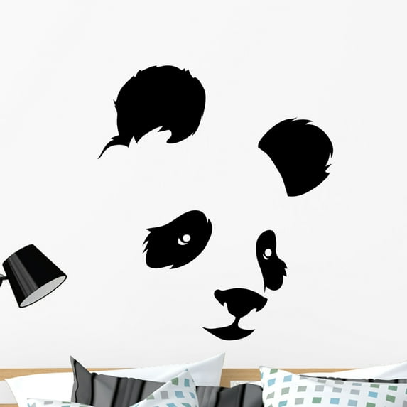Panda Design Wall Decal by Wallmonkeys Peel and Stick Graphic (36 in H x 31 in W) WM246985