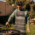 thumbnail image 4 of Brown Boho Tribal Trees and Diamonds Apron-Garden Aprons for Women with Pockets-Cotton Linen Waterproof Kitchen Cooking Gardening Aprons Adjustable for Kitchen,Cooking,BBQ and Salon 33x27 Inch, 4 of 7