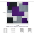 thumbnail image 6 of Modern Purple Shower Curtain Geometric Black Gray Shower Curtain Modern Shower Curtain Set for Women Black Girls Art Design Waterproof Bathroom Curtain Lavender Plum Square 72"x72" with 12 Hooks, 6 of 6