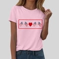 thumbnail image 2 of Duqingm America Shirts for Women 250th Anniversary USA Shirt Womens 250 Years Semiquincentennial V Neck T-Shirt American Flag Graphic Tee Casual Top Pink,3XL, 2 of 5