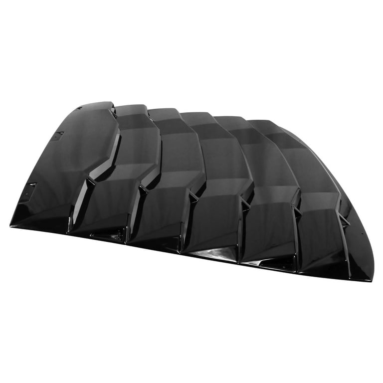 New Style Glossy Black For 15-25 Ford Mustang Rear Window Louver Sun Shade Vent