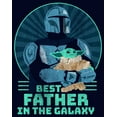 thumbnail image 2 of Men's Star Wars: The Mandalorian Father's Day Best Father in the Galaxy Graphic Tee Navy Blue X Large, 2 of 5