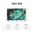thumbnail image 4 of FJPT Non Slip Flannel Floor Mat Kitchen Mat Koi Fish Pond Design For Bathroom Kitchen Bedroom Decor 24x16 inch, 4 of 5