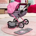 thumbnail image 6 of Bayer Design Dolls: Pram Cosy: Fairy Poka Dot Grey Pink - Includes Blanket+Pillow+Handbag, For Dolls Up to 18", Ages 3+, 6 of 7