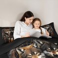 thumbnail image 5 of Manfei Safari Wolf Bedding Comforter Set, Bohemian Dreamcatcher Twin Comforter Sets, Wild Animal Bedding Set, Microfiber Bedroom Decor Reversible 2pcs, 5 of 8