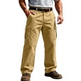 thumbnail image 2 of Zimjoy Cargo Pants for Men Ripstop Multi Pocket Breathable Trousers Relaxed Fit Outdoor Utility Pants for Fishing Construction Khaki L, 2 of 8