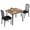 1+2 Set Retro Color, variant on RONSHIN 3-Piece Dining Table and Chairs Set, Chamfer Design, Cushion Seats, Rustic Brown, Small Spaces