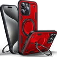 thumbnail image 1 of Diseñado para Funda Magnética para iPhone 15 Pro Max, Compatible con Magsafe, Resistente a Caídas de 10 pies, Resistente, con Soporte de Anillo Giratorio 360, Funda Protectora, 1 of 7