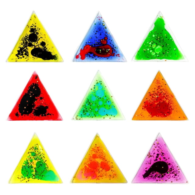 9 juguetes sensoriales de gel líquido suave, fáciles de limpiar, portátiles, educativos y antiestrés. 15 x 13 cm