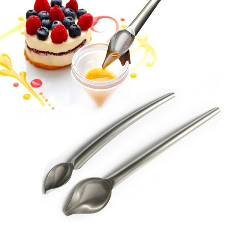2Pcs Chocolate Creams Pencil Filter Spoons Cake Decoration Baking Pastry  Tools