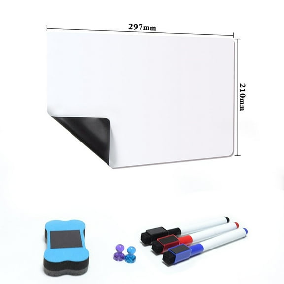 TOPRenddon Dry Erase White Board,Double-Sided Magnetic Whiteboard with 3 Markers, 2 Magnets, 1 Eraser, Small White Board With Stand, White Board Easel for Drawing Memo to Do List Wall