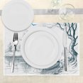 thumbnail image 2 of Ambesonne Sketchy Place Mats Set of 4, Boat on River Drawing, Standard Size, White Grey Blue, 2 of 5