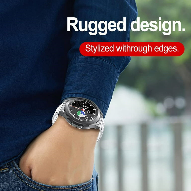 Transparent Band for Samsung Galaxy Watch 4/Classic/46mm/42mm/40mm/44mm TPU  Rugged Case+bracelet correa Galaxy Watch 4 strap 