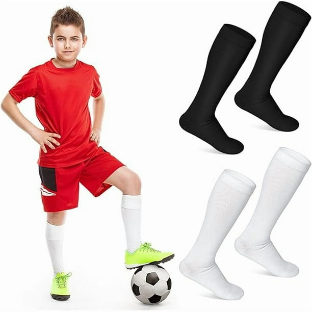 wonima11 Coume 4 Pairs Kids Compression Socks Non Slip Knee Length Compression Stockings UV Protection Calf and Shin Supports Compression Socks for Kids Children