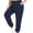 A Navy, variant on Plus Size Sweatpants for Women Drawstring Jogger Pants Loose Fit Elastic Waist Workout Lounge Pants with Pockets,1X-5X