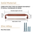 thumbnail image 5 of Goo-Ki 12 Pack 5" Hole Center Antique Copper Kitchen Cabinet Handles, Closet Classic Zinc Alloy Drawer Pulls Dresser Hardware for Bedroom, 5 of 7