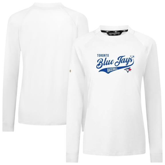 Women's Levelwear White Toronto Blue Jays Slender Glide T-Shirt