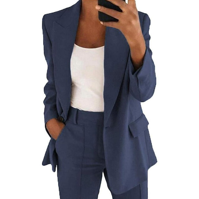 Blazer+pantalon Costume Léger 2 Pce pour Femmes
