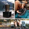 thumbnail image 3 of Coghlan's Portable Folding Camp Stove – Compact, Lightweight Steel Cooking Stove for Camping, Backpacking, Hiking, or Emergency Use – Uses Canned Heat or Fuel Tablets, Black, 3 of 7