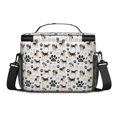 thumbnail image 3 of Beagle and Dog Paw Print White Pattern Insulated Lunch Box for Women Men, Medium Leakproof Cooler Bag with Adjustable Strap, 10"x6.7"x8", 3 of 6