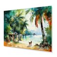 thumbnail image 2 of DESIGN ART Designart "Dog On The Beach" Animals Dog Metal Wall Art 32 in. wide x 24 in. high, 2 of 5