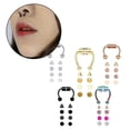 thumbnail image 3 of Anneaux de Nez Magnétiques Faux Septum Cerceau Faux Nez Fer à Cheval pour Femmes Acrylique 5 Mix, 3 of 8
