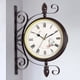 thumbnail image 4 of Reloj de pared de doble cara Reloj de pared de doble cara de estilo , decoración silenciosa con , relojes colgantes para patio, jardín, dormitorio, hogar, interior, Fanmusic Reloj de pared de doble cara, 4 of 7
