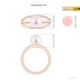 thumbnail image 5 of ANGARA Japanese Akoya Cultured Pearl Triple Split Shank Ring in 14K Rose Gold for Women | June Birthstone, Birthday, Anniversary, Jewelry Gift for Women | Pearl Ring, 5 of 9
