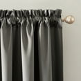 thumbnail image 4 of Sun Zero Malmo 1-Piece Theater Grade Extreme 100% Blackout Rod Pocket Curtain Panel, 52"X95", Gray, 4 of 10