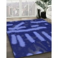 thumbnail image 2 of Ahgly Company Indoor Rectangle Patterned Cobalt Blue Area Rugs, 2' x 5', 2 of 6
