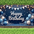 thumbnail image 5 of Decorative Design Happy Birthday Banner Polyester Material Celebration Banner for Birthday Party Indoor Decoration Photo Shoot, 5 of 7