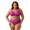 thumbnail image 3 of Elila Women's Plus Size Make It Lace Softcup, Full Coverage Wire-Free, Style 1303 Fuchsia, 3 of 5
