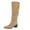 Khaki, variant on LSLJS Women's High-Heels Mid Calf Boots Pointed Toe Solid Color Boots Casual Shoes, Women's Mid-Calf Boots, Gift for Women