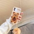 thumbnail image 3 of Apply to iPhone 14 Pro Case Kawaii Phone Cases,Cute Cartoon Bear Phone Case with Keychain Teddy Bear Phone Case 3DSoft Silicone Shockproof Protective Case for iPhone 14 Pro Women Girls, 3 of 14
