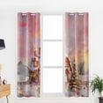 thumbnail image 5 of Hokiten Pink Christmas Blackout Curtains | Light Blocking Print Window Curtains, Watercolor Xmas Tree Snowflake Thermal Insulated Window Drapes for Living Room Kitchen Cafe (2 Panels, 104"W x 84"L), 5 of 7