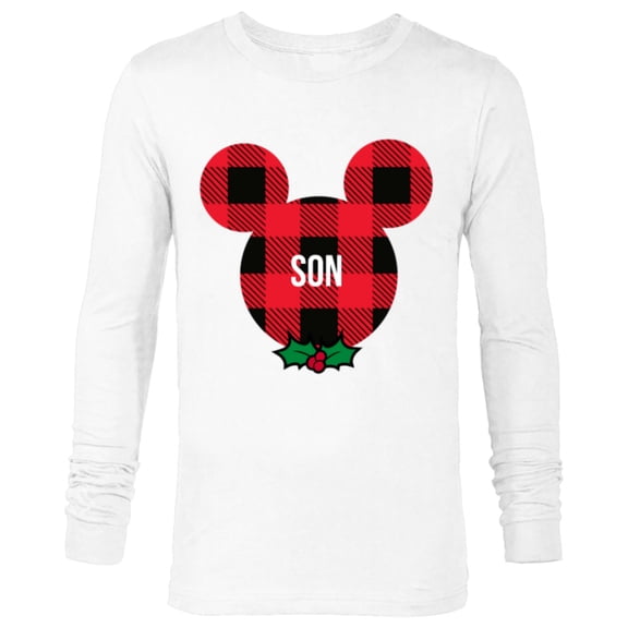 Disney Mickey Mouse SON Holiday Family - Long Sleeve T-Shirt for Men - Customized-White
