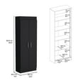 thumbnail image 2 of CoSoTower Pantry Cabinet Clinton, Kitchen, Black, 2 of 7