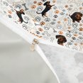 thumbnail image 4 of Homewish Kawaii Dachshund Duvet Cover Queen,Dog Paws Queen Bedding,Cream,Woof Print Decor,Light Gray Reversible,3-Piece,1 Duvet Cover and 2 Pillowcases, 4 of 6