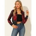 thumbnail image 3 of INSPIRE CHIC Blouson Bomber Court à Paillettes pour Femme à Manches Longues avec Fermeture Éclair pour Fête, 3 of 6
