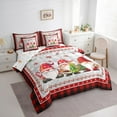 thumbnail image 3 of jejeloiu Christmas Gnome Twin Bedding Sets 7-Piece,Merry Xmas Tree Bedding Comforter Set,Red Geometric Plaid Sheet Sets For Child,Lightweight Room Decor Reversible, 3 of 8
