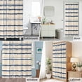 thumbnail image 6 of Blue Beige Stripes Fabric Shower Curtain Abstract Art Washable Shower Curtains for Bathroom, Waterproof Bath Curtain with Hooks Home Decor 36x72in, 6 of 8