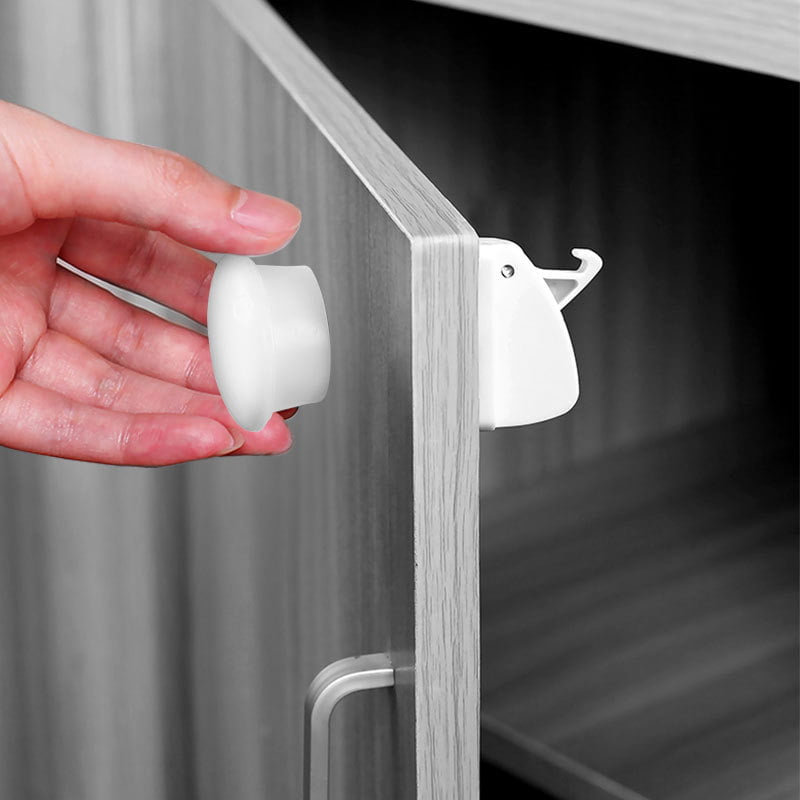 Invisible Magnetic Baby Child Pet Proof Cupboard Door Drawer Safety Lock Catch 
