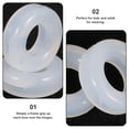 thumbnail image 4 of 10 Paires de Embouts de Branches en Silicone Antidérapants Ronds Confort pour Lunettes (Semi-Transparent), 4 of 6